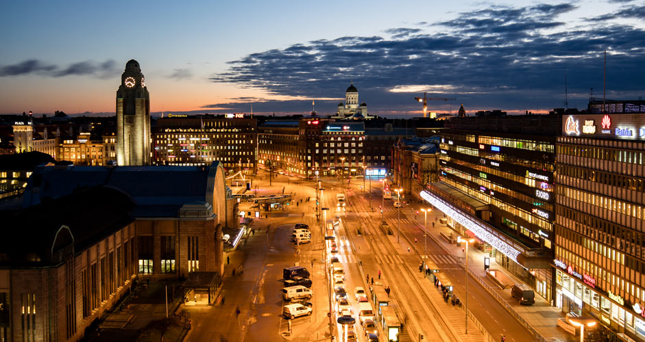 Helsinki bei Sonnenaufgang