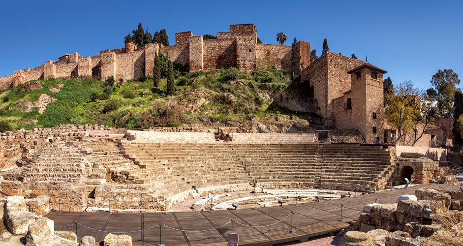Teatro Romano in Malaga, Spanien