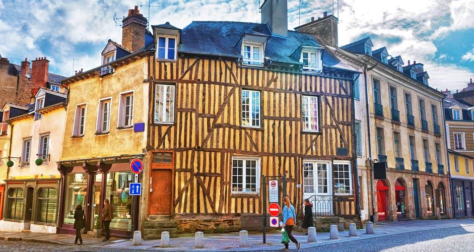 Ein typisches Gebäude in Rennes
