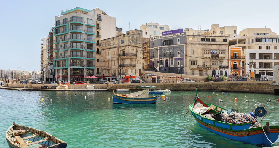 Spinola Bay in Saint Julian's Malta