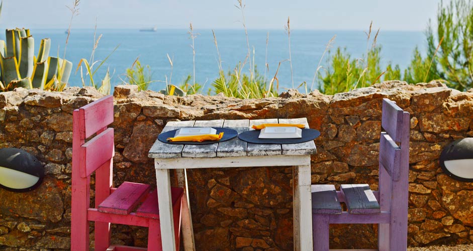Restaurant mit Meerblick