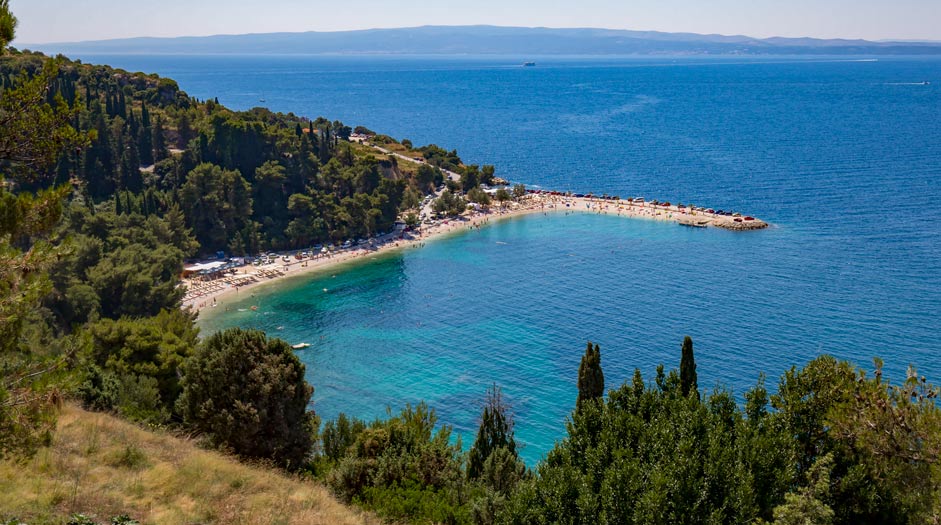 Kasjuni Strand in Split, Kroatien
