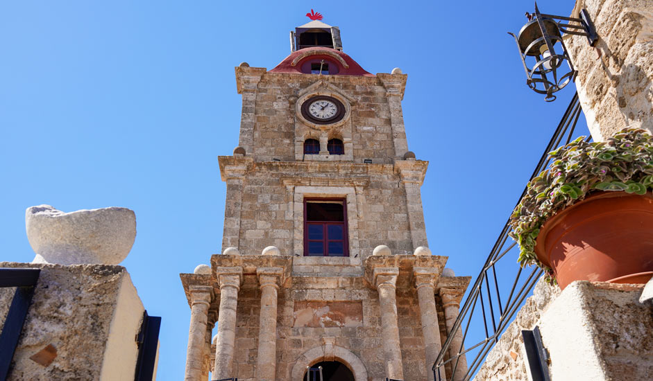 Clockentürm in Rhodes